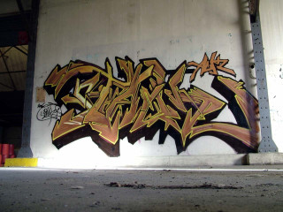 Graffiti wall yellow black sign - ejler bille free wallpaper