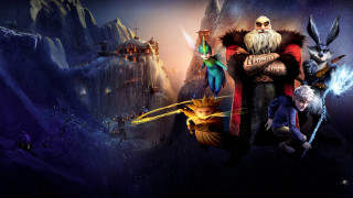 Animated characters mountain castle wizard - a staff free wallpaper