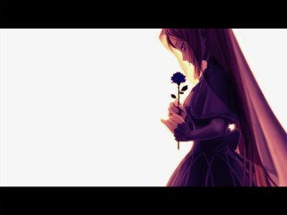 Woman dress flower sky white - the sky behind her free wallpaper