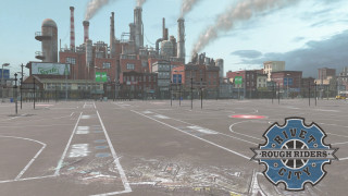 Industrial area smoke factory stacks - realism free wallpaper