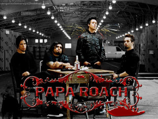 Men sitting table sign paparoach - a group of men sitting free wallpaper
