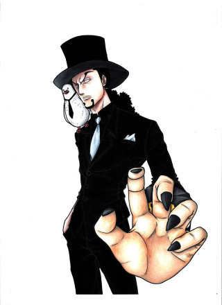 Man suit top hat hand - a finger free wallpaper for mobile