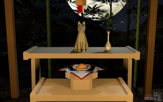 Cat statue wooden shelf vase - eishōsai chōki free wallpaper