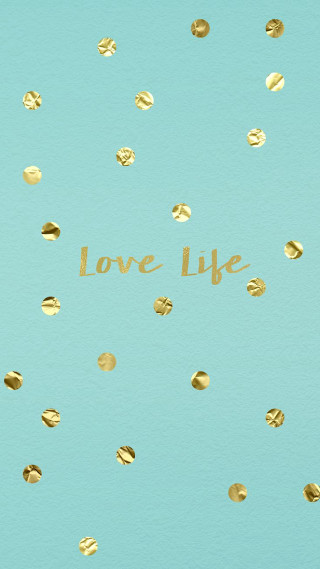 Love life gold foil blue - life free wallpaper for mobile