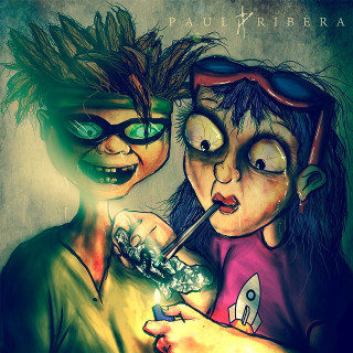 Couple people holding something weird - free cyberpunk wallpaper for tablet