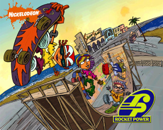 Skateboarder monster trick ramp cartoon - a trick free wallpaper