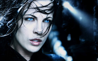 Woman blue eyes black jacket 4 - dirk crabeth free wallpaper