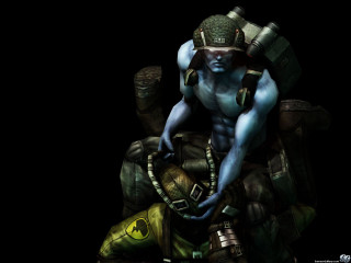 Man helmet body paint creature - a creature free wallpaper