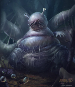 Creature large mouth water forest - free sci-fi wallpaper for tablet