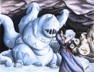 Woman teddy bear polar bear - a drawing of a woman holding free wallpaper