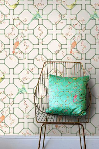 Green pillow metal chair bird - fine free wallpaper for mobile