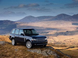 Black land rover parked hill - free cars wallpaper