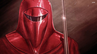 Red hooded man sword serious - the viewer free wallpaper for desktop