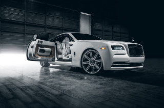 White rollsroyce garage door open - its door open free wallpaper