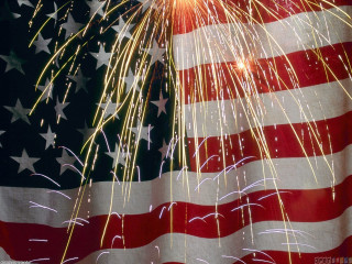 Flag fireworks background image celebration - the middle of it free wallpaper