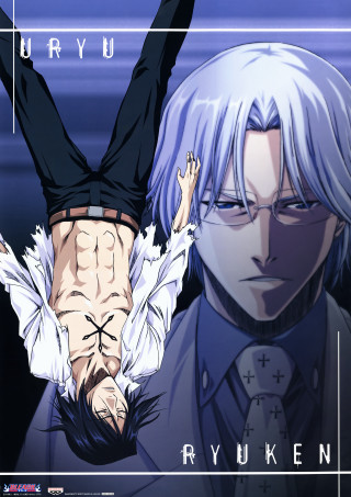 Anime characters white hair blue 3 - two anime character free wallpaper for mobile