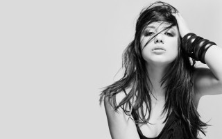 Woman long hair leather gloves 2 - abstract expressionism free wallpaper for desktop