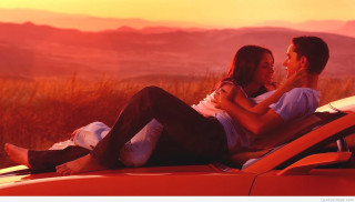 Man woman red car sunset - eric zener free wallpaper for desktop