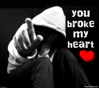 Hooded person heart message gothic - emotional free wallpaper for tablet