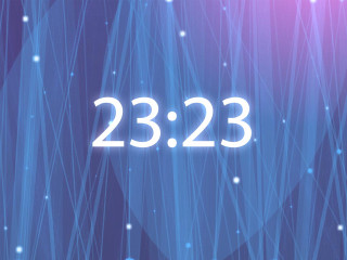 Blue background white clock 2323 - beeple free wallpaper