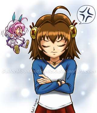 Girl arms crossed cartoon character - auto free wallpaper for tablet