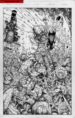 Comic book characters alien attacking - a bunch of characters free wallpaper for mobile