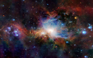 Large star cluster bright blue 7 - many star free wallpaper