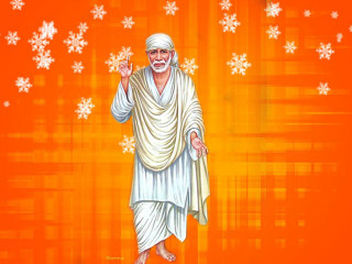 Man white clothes snowflakes orange - a painting of a man free wallpaper for desktop