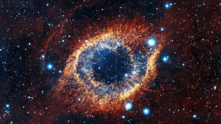 Large blue eye star field - free space wallpaper for desktop