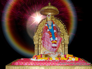 Statue god rainbow fireworks sky - a rainbow in the background free wallpaper for desktop