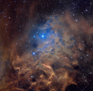 Large star cluster bright blue 12 - free stars wallpaper