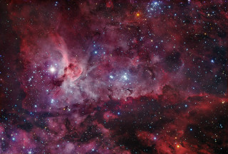 Star cluster space art astrophotography - star in the center free wallpaper