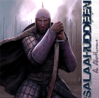 Medieval man armor sword sky - comic cover art free wallpaper for tablet