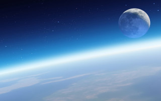 Earth view space moon stars 5 - a view of the earth free wallpaper