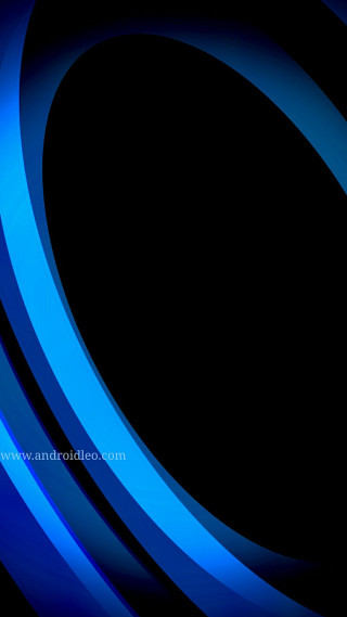 Blue abstract background black circle - geometric abstract art free wallpaper for mobile