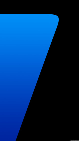 Blue triangle black background white - free minimalism wallpaper for mobile