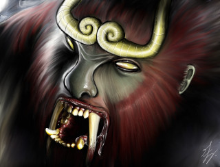 Demon snake horns jewelry open - eishōsai chōki free wallpaper