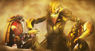 Animated characters desert yellow background - league of legends concept art free wallpaper