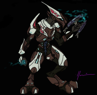 Robot gun helmet action futuristic 2 - free sci-fi wallpaper for tablet