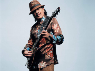 Man hat guitar blue sky - solo free wallpaper