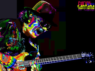 Man hat guitar colorful background - funk art free wallpaper