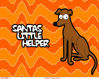 Cartoon dog orange background santas - a orange background free wallpaper