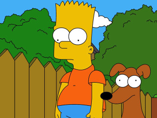 Cartoon character dog fence trees - a fence free wallpaper for desktop