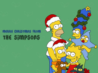 Simpsons christmas card family tree - merry christmas free wallpaper
