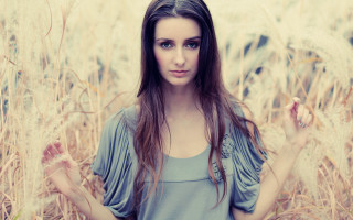 Woman field grass cigarette looking - a cigarette free wallpaper for desktop