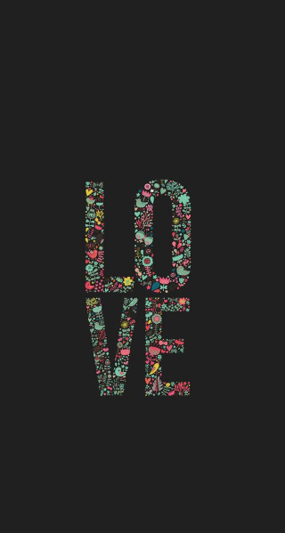 Love flowers black background image - the word love free wallpaper for mobile
