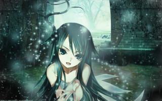 Girl long hair sitting rain - the rain free wallpaper for desktop