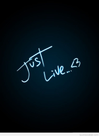 Neon sign just live 2 - felipe seade free wallpaper for mobile