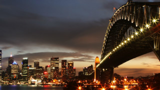 Bridge river city night lights 27 - a bridge over a river free wallpaper