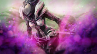 Purple hoodie woman energy fire - a digital painting of a woman free wallpaper